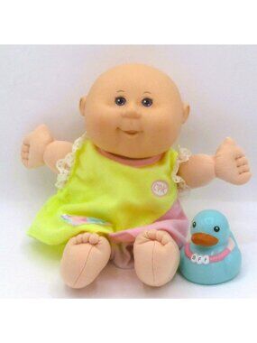 Cabbage Patch Kids Baby Doll Yellow Pink Dress Play Along 2004 PA-7N